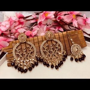 Earrings and tikka set